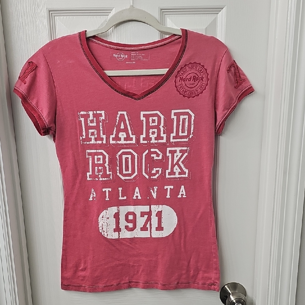 Hard Rock Cafe Red Juniors Fit Tee